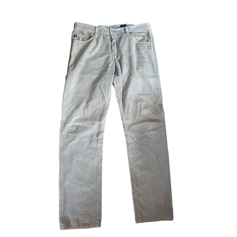 AG Adriano Goldschmied Mens The Graduate Tailored Leg Corduroy Pants Tan 36